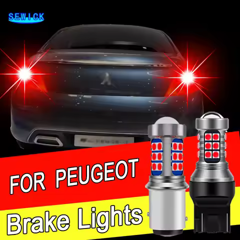 2pcs P21/5W LED Brake Stop Lights Blubs BAY15D 7528 For Peugeot 106 1A 1C 1S 107 108 206 Van CC SW +
