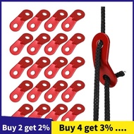 20PCS Aluminum Alloy Rope Tensioner Tent Guyline Cord Adjuster Dual Holes Wind Rope Tent Buckle Ultr