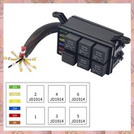 (NVIS) 12V Relay Box 6 Slots Relay Block 6 Way Fuse Block with Relay Box and Relay Kit Automotive Re