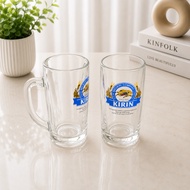 Kirin Beer Mug (Vintage Mug) A Thick Tall Glass With Handle Capacity Approximately 380.