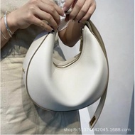 [High Quality] Rabeanco Crescent Cowhide Leather Popular Handbag