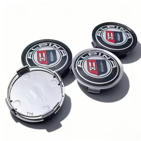 4pcs Alpina Logo Emblem Car Wheel Center Caps 74mm 69mm Wheels Hub Cap Alpinas Badge Rim Hubcaps Cov