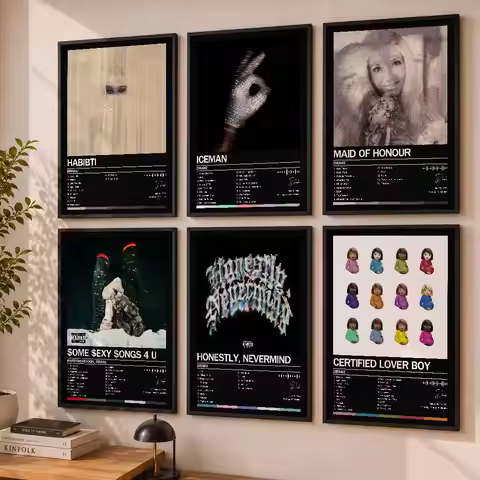 D-Drake Iceman Poster Album Art Cover Songs Rap Pop Singer Band Wall Waterproof Paper Sticker For Li