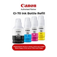 Botol Dakwat Canon GI-70 untuk Pixma G5070, G6070, G7070, GM2070, GM4070 (Hitam / Cyan / Magenta / K