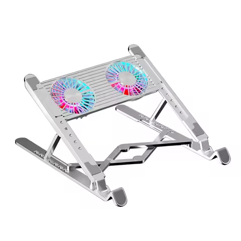 Laptop Cooling Pad with 2/4 Fans Foldable Gaming Laptop Cooler Fan RGB Silent Portable Laptop Holder