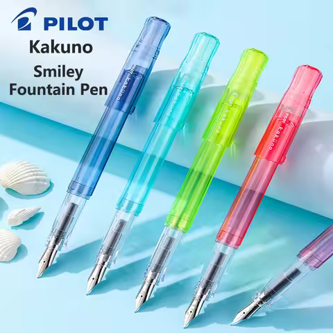 PILOT Smiley Fountain Pen Kakuno Transparent Resin Hexagonal Rod Grip Correction Anti-Choking Cap Ca