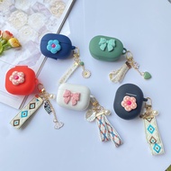 For EarFun Air Pro 3 / Pro 2 Case Luxury Flower Canvas Silicone Earphones Cover For EarFun Free Pro 