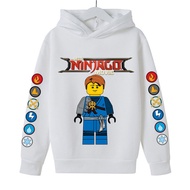 Ninjago World Anime Kids Hoodies Spring Fashion Print Jay Walker Pullovers Thin Cute Cartoon Pattern Sweatshirts