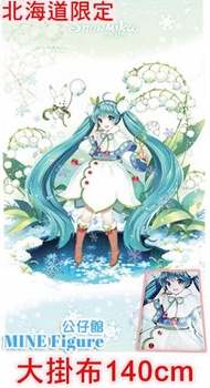 █Mine公仔█日版 北海道限定 大掛布 初音未來 TAITO 雪初音 2015 冬服 掛軸掛畫櫻初音A0138