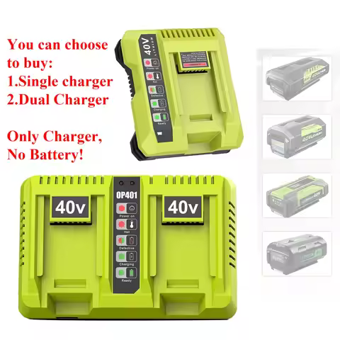 for Ryobi 40V Battery Charger for Ryob 40V Lithium Battery OP4026 OP40601 OP4050A OP4040 OP4030 OP40