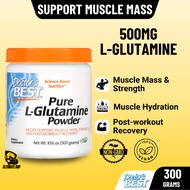 Doctors Best Pure L-Glutamine Powder, Supports Muscle Mass & Strength, Non-GMO 300g