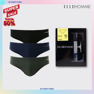 ELLE HOMME | แพ็ค 3 ชิ้น กางเกงในชายรุ่นแพ็คสุดคุ้ม เนื้อผ้า Cotton 100% สี MIX | KUB19010R3 กางเกงในชาย กางเกงในชายxl ชุดชั้นในผู้ชาย ชุดชั้นในชายxl