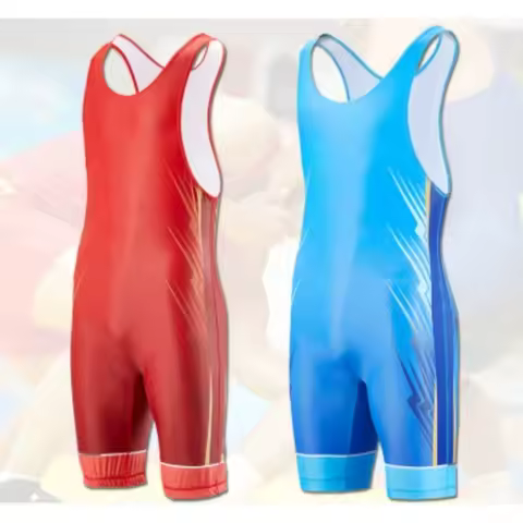 Freestyle Wrestling Suit Men's Professional Competition Training One-Piece Weightlifting Clothes Mal