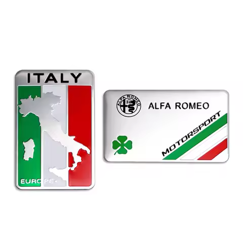 Car Aluminum Badge Body Decor Sticker For Alfa Romeo Italy Giulietta GT 156 159 147 Mito Brera Giuli