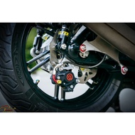 Pat/ Bass sau quay xuống heo 2 pis gắn cho SH350i SH300i size 245mm: đen bạc GH Racing