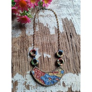 Ganesh Batik Necklace | Party necklace | Ethnic necklace | Sequin Necklace | Handmade Necklace | My 