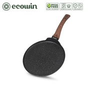 Ecowin 25cm Pancake Pan Non Stick Pizza Pan Crep Pan White Granite Cookware Induction & Gas Cookware
