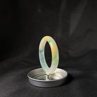 黃加綠 | 高冰種三彩手鐲 #17.2 翡翠手鐲