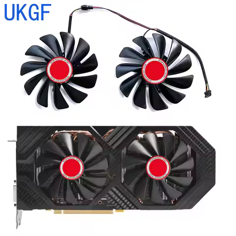 2pcs/set FDC10U12S9-C CF1010U12S 95mm RX580 RX590 GME GPU Video Card Cooler fan For XFX RX 590 580 V