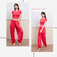 Livan LV25N01F520 Women's Yoga Set, Padded Crop Top & Alibaba Pants, Flow Yoga Set for Beautiful Sha