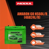 Amaron GO NS60 NS60L NS60R 46B24L 46B24R Car Battery Bateri Kereta Toyota Vios Honda City Civic