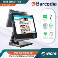 MESIN KASIR ALL IN ONE POS TOUCHSCREEN DUAL MONITOR IWARE SW - 156T1 - BOSS SHIP