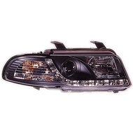 Audi A4 B5 Head Lamp Crystal Black Projector DRL Led Daylight for 1999 2000