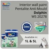 Dulux Interior Wall Paint - Dolphin (WS 20278) (Anti-Fungus / High Coverage) (Pentalite Anti-Mould) - 1L / 5L