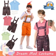 4Colors The Munich Oktoberfest Traditional German Costume For Kids Boy Party Halloween Mexico Plaid 