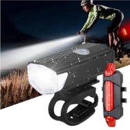 Waterproof Bright Bicycle Light Set 3 Modes Road Bicycle Warning Light USB Rechargeable Headlight Bike Accessories