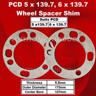 Spacers 5x139.7 6x139.7 Wheel Spacer Shim Washer (2 Pieces per set)