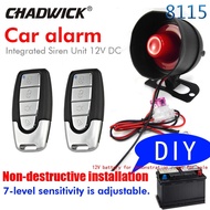 M8115 12V Car Alarm System One Way Vehicle Burglar Alarm Security Protection & 2 Remote Control Auto