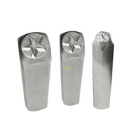 flgo Set of 3 Star Shaped Metal Stamping Tools for Leather Crafting Punch Stamps
