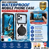 - IP68 Waterproof Phone Pouch With Self-Check Design Fit Up To 6.9 Inch Swimming Outdoor Waterproof 