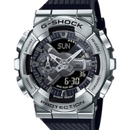 G Shock GM110 Black Silver Rubber Strap G shock Autolight Big Size 55mm G Shock Steel Men Watch GM 1