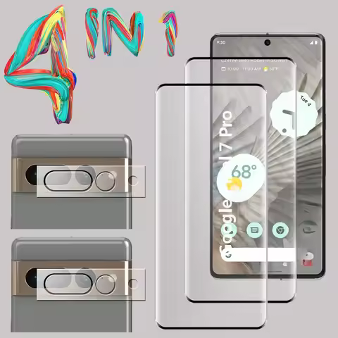 3D Tempered Glass For Google Pixel 7 6 Pro Screen Protector Camera Lens Film Pixel 7 6 Pro Glass Pro