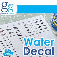 Water Decal RG MG MGSD MGEX Mark Soft Mark Setter Master Grade Real Grade Gundam Gang