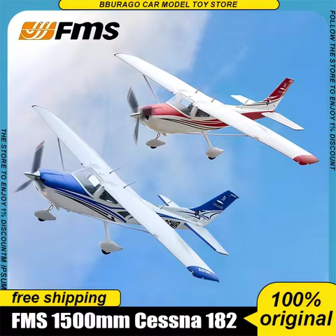 In Stock Fms 1500mm Cessna 182 Trainer Electric Pnp Remote Control Model Airplane Fixed Wing Outdoor