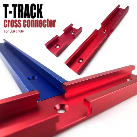 For 30 Tyle Chute Woodworking Universal T-track Cross Connector 80mm 200mm Cross Shape T-Track Inter
