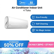 [System 1] Midea MSAS-12D + MAS-1S12D Single Split Aircon 12000 BTU, 4 Ticks  [Installation Fee not 