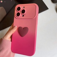 For OPPO Reno 7 5 Pro 7Z 6 4 4Z 3 5G Lite SE Phone Case 3D Stereo Love Loving Heart Gradient Colorful Candy Color Girls Girl Matte Cute Simple Soft Silicone Casing Cases Case Cover