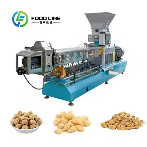 China Commercial Machine Isolated Soya Chunk Extruder Textured Soy Protein Food Processing Productio