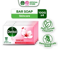 Dettol Skincare Body Bar Soap 100G (Bundle of 4)