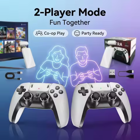M15 Ultra Video Game Console, 50,000+ Games, Dual Wireless Charging Controllers, 4K High-Definition 