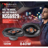 Nakamichi Speaker NSG6929 6x9" 4-Way Coaxial Speakers Car Speaker Kereta 6x9 Inch Speaker Nakamichi 