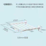 免打孔可折叠小型晾衣杆晾晒架晾衣架曬衫架
