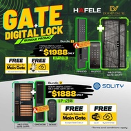Mild Steel Gate + Fire-rated Digital Door Lock + Digital Gate Lock