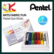 PENTEL ARTS FABRIC FUN PASTEL DYE STICKS 7 COLORS PTS7 BRIGHT EASY WAY CREATE FUN FABRIC DESIGNS