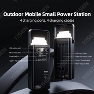 100000mAh 60000mah Large Capacity Power Bank Super Fast Charging Outdoor Portable With Camping Light