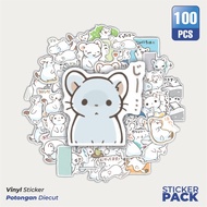 100 PCS Ermine Waterproof Aesthetic Stickers - For Laptops, Motorcycles, and Helmets - Paper Station